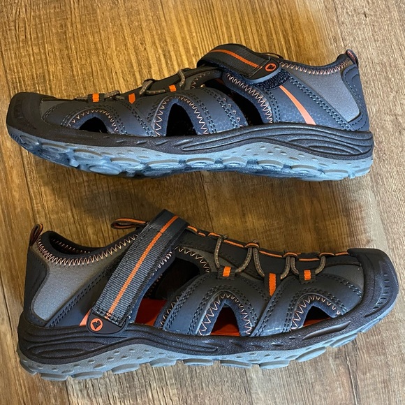 Merrell Kids Hydro 2 Navy Orange Sandal, Size 4M - Picture 7 of 11
